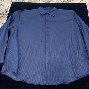 Tasso Elba Men's Blue Patterned Shirt